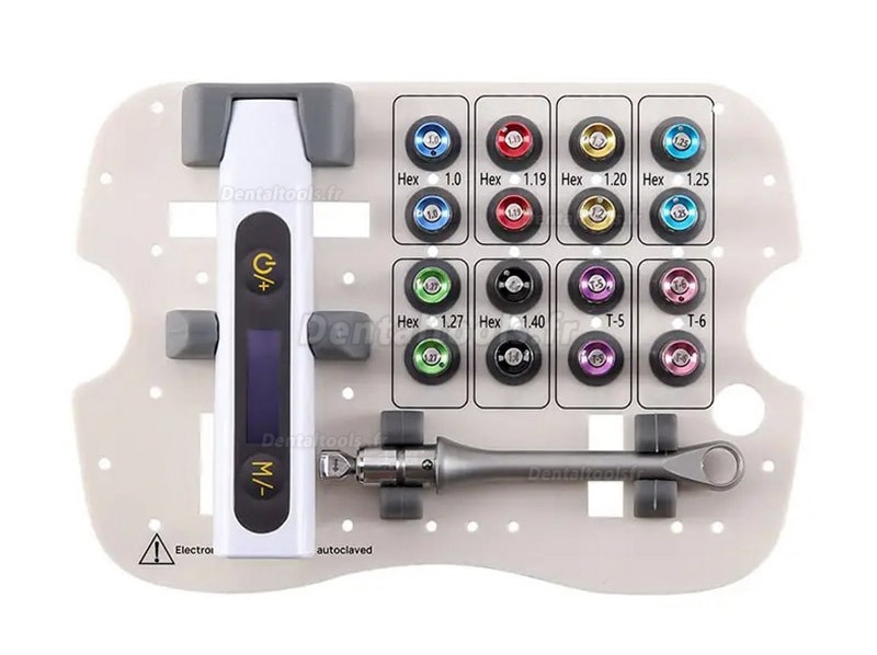 Kit de clé dynamométrique universelle pour Implant dentaire électrique avec 16 tournevis